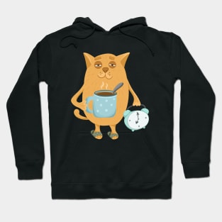 Cat in the morning Hoodie